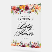 Fleurs d'automne Baby shower Floral Bienvenue (Angle)