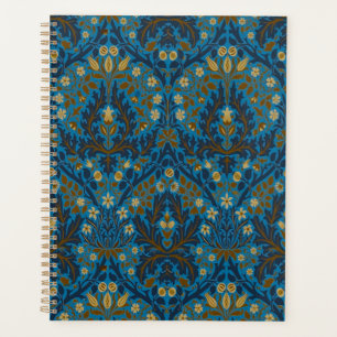 Fleurs d'automne bleues sarcelle vintage William M