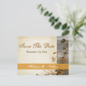 Fleurs d'Automne, Bois FAUX Épargnez la Carte Post (Debout devant)