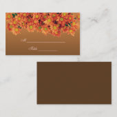 Fleurs d'automne Carte de visite Cartes de place (Devant / Derrière)