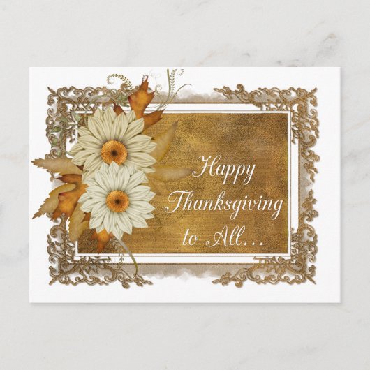 Fleurs d'automne Design 1 - Carte postale Bon than (Devant)