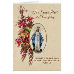 Fleurs d'automne du prêtre de Thanksgiving Vierge 