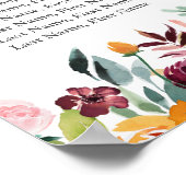 Fleurs d'automne Élégant tableau de mariage (Coin)