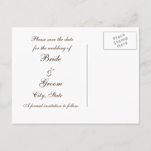 Fleurs d'automne Enregistrer la date Carte postale (Dos)