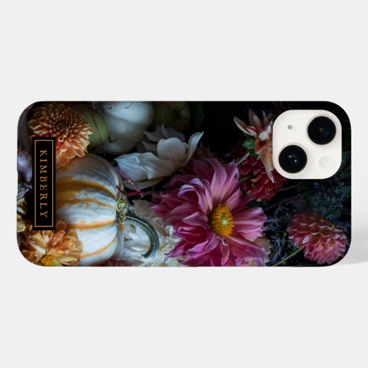 Fleurs d'automne et coque iphone de citrouilles (Verso (horizontal))