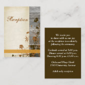 Fleurs d'automne, FAUX Bois Carte de boîtier 2 (Devant / Derrière)