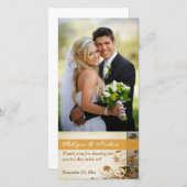 Fleurs d'automne, FAUX Mariage Carte photo 2 (Devant / Derrière)