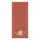 Fleurs d'automne, mariage feuille carte menu (Dos)