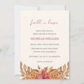 Fleurs d'automne Rustic Bridal Shower Invitation (Devant)