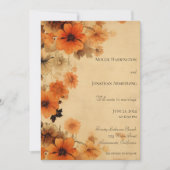 Fleurs d'automne rustiques Faire-part de mariage (Devant)