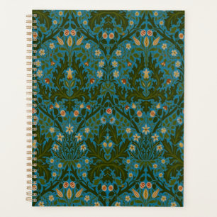 Fleurs d'Automne Vintage Bleu Vert William Morris