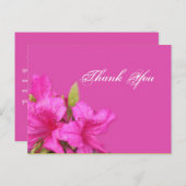 fleurs d'azalée rose merci cartes postales (Devant / Derrière)