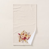 Fleurs de automne Orange rouille Jaune pourpre (Serviette à main)