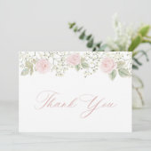 Fleurs de bébé et roses roses Merci (Debout devant)