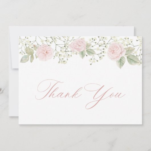 Fleurs de bébé roses roses Merci (Devant)