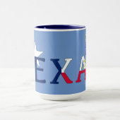 Fleurs de bleuets du Texas sur Mug Bleu (Centre)