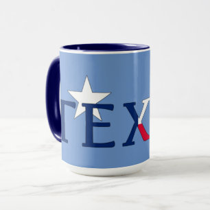 Fleurs de bleuets du Texas sur Mug Bleu