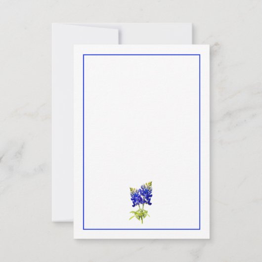 Fleurs de Bluebonnet du Texas, Merci Mariage moder (Dos)