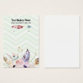 Fleurs de Boho de Mint Flèche Écouter Cartes d'aff (Devant & derrière)