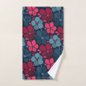 fleurs de boho en bleu magenta (Serviette à main)
