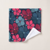 fleurs de boho en bleu magenta (Gant de toilette)