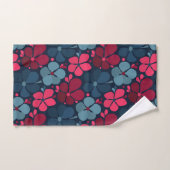 fleurs de boho en bleu magenta (Serviette à main)