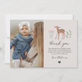 Fleurs de bois Carte de remerciements photo (Devant)