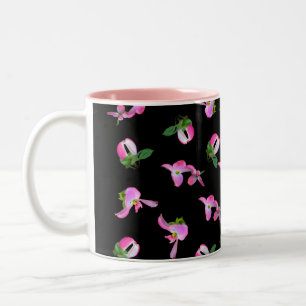 Fleurs de bois de chien rose Mug rose à l'intérieu