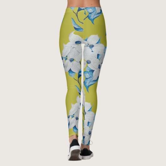 Fleurs de bois de chien sur les Leggings (Dos)