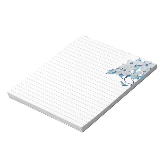 Fleurs de bois de chien sur un Bloc-notes de taill (Tourné)