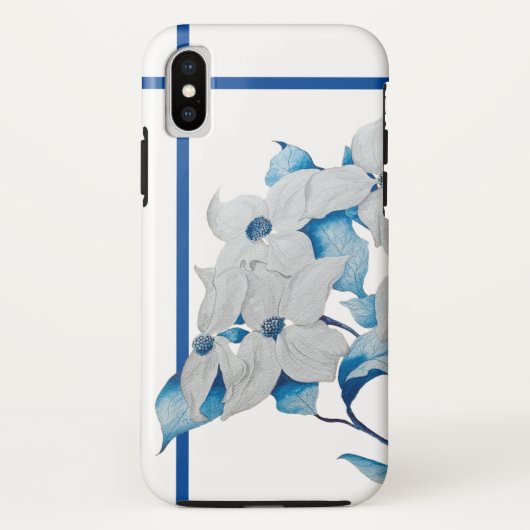 Fleurs de bois de chien sur un coque iphone (Dos)