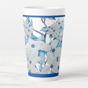 Fleurs de bois de chien sur une grande Mug en latt