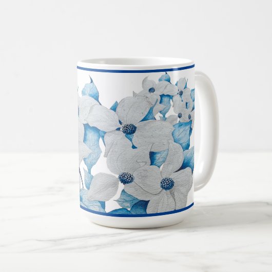 Fleurs de bois de chien sur une Mug classique (Devant droit)