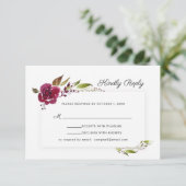 Fleurs de Bourgogne Feuillage Mariage RSVP (Debout devant)
