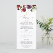 Fleurs de Bourgogne, Fleurs Roses, Menu de Baptême (Debout devant)