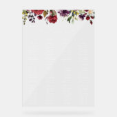 Fleurs de Bourgogne, Fleurs roses, Plan de table (Recto)
