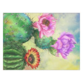 Fleurs de cactus colorées Nappe (Devant (Horizontal))
