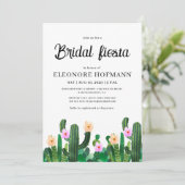 Fleurs de cactus Invitation de Fiesta de Mariage (Debout devant)