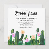 Fleurs de cactus Invitation de Fiesta de mariage (Devant)