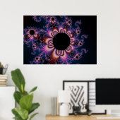 Fleurs de cactus - Poster fractal (Bureau à domicile)