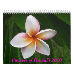 Fleurs de calendrier d'Hawaï 2010
