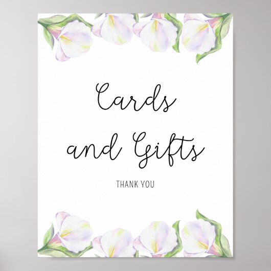 Fleurs de calla - Affiche de Cartes et Cadeaux (Devant)