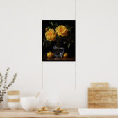 Fleurs de Camellia Jaune Art Imprimer Poster (Cuisine)