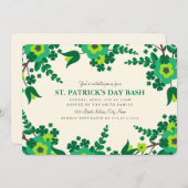 Fleurs de campagne Invitation de la Saint Patrick (Devant / Derrière)