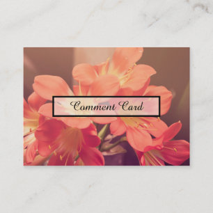 fleurs de carte de commentaire belles