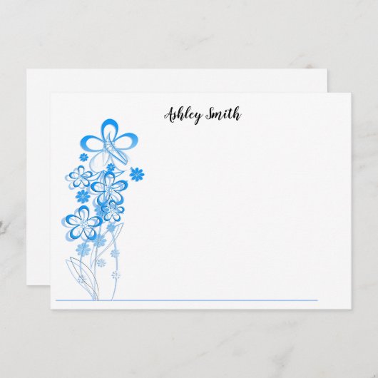 Fleurs de cartes à note plate (Devant / Derrière)