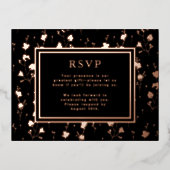Fleurs de cartes de réponse Mariage RSVP (Recto)