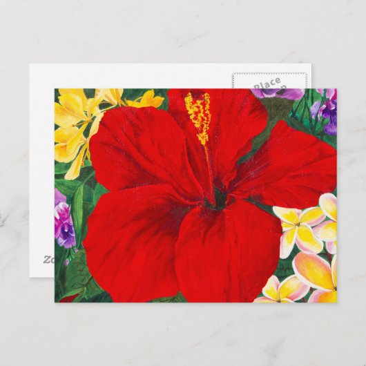 Fleurs de cartes postales Aloha (Devant / Derrière)