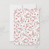Fleurs de cerise en fleurs mariage RSVP (Dos)