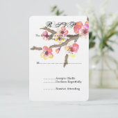 Fleurs de cerise en fleurs mariage RSVP (Debout devant)